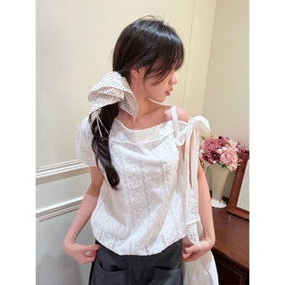 white embroidered shirt