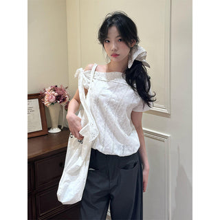 white embroidered shirt
