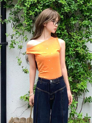 rhinestone strapless top