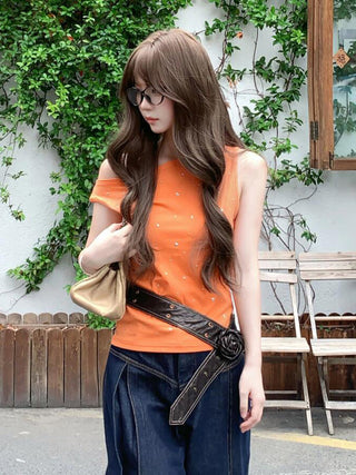 rhinestone strapless top