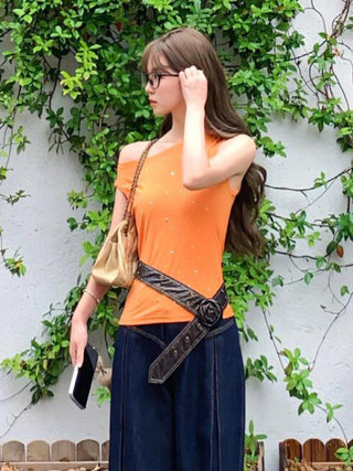 rhinestone strapless top