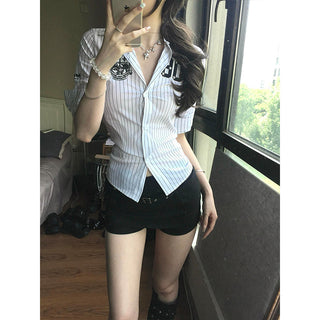 striped uniform shirt