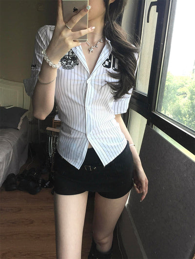 striped uniform shirt