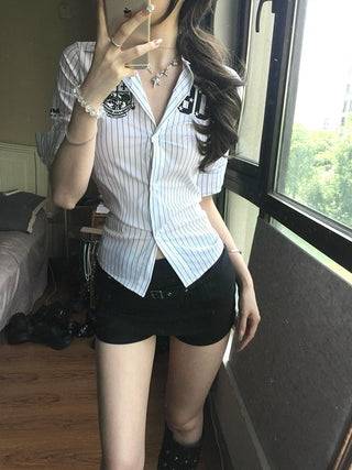striped uniform shirt
