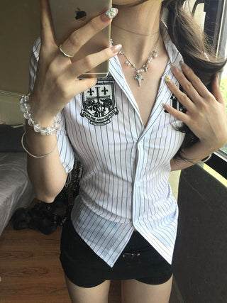 striped uniform shirt