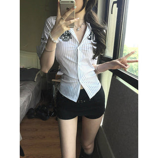 striped uniform shirt