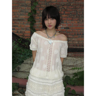 pleated flower top