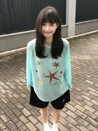 starfish print blouse