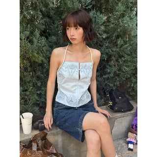beaded halter Top