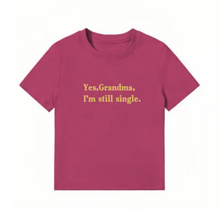slogan print Tops
