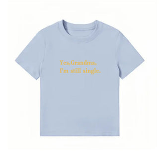 slogan print Tops