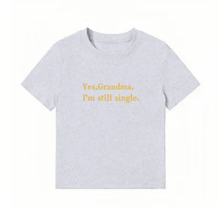 slogan print Tops