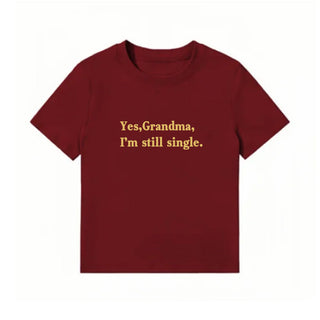 slogan print Tops