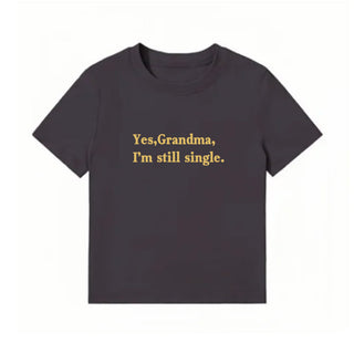 slogan print Tops