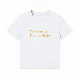 slogan print Tops