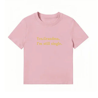 slogan print Tops