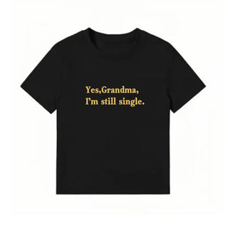 slogan print Tops