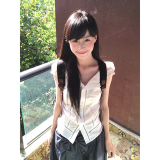 white lace shirt