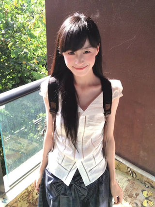 white lace shirt