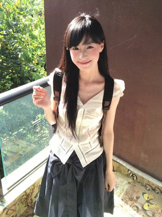 white lace shirt