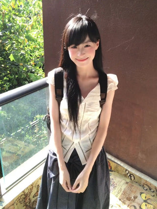 white lace shirt