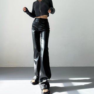 leather mop pants