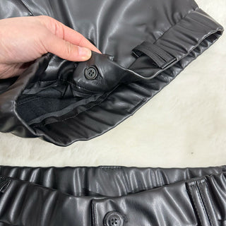 leather mop pants
