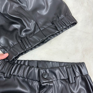 leather mop pants