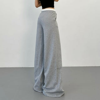 contrast waist pants