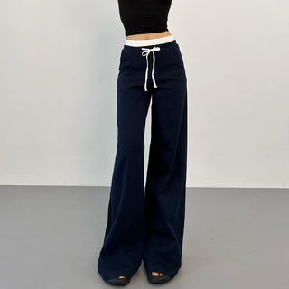 contrast waist pants