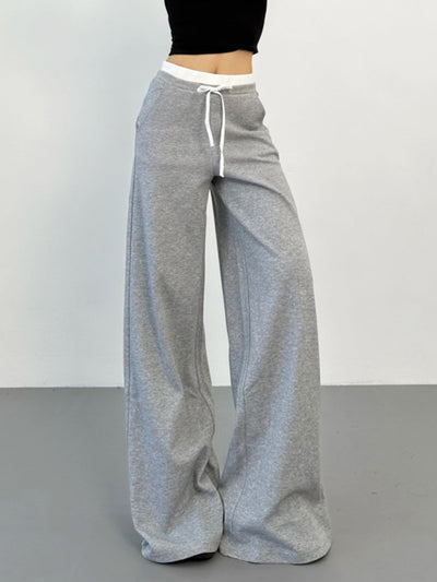contrast waist pants