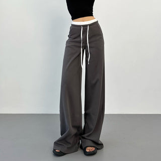 contrast waist pants