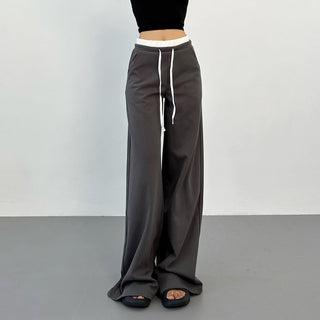 contrast waist pants