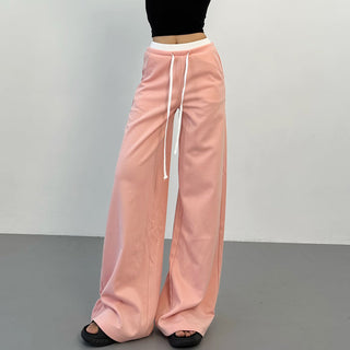 contrast waist pants