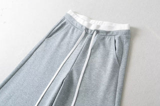 contrast waist pants