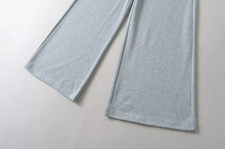 contrast waist pants