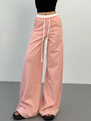 contrast waist pants