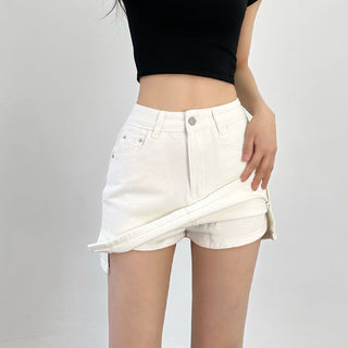 denim hip skirt