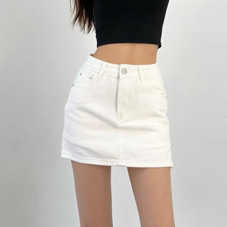 denim hip skirt