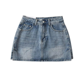 denim hip skirt