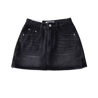 denim hip skirt