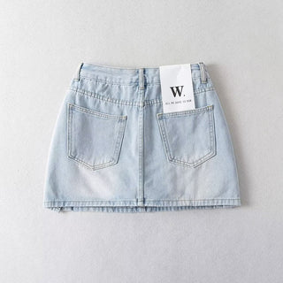 denim hip skirt
