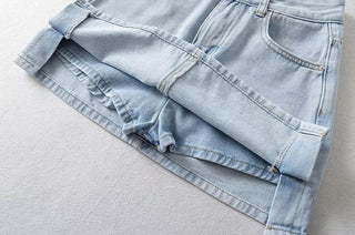 denim hip skirt