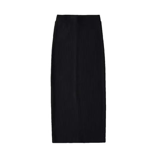 knitted slit skirt
