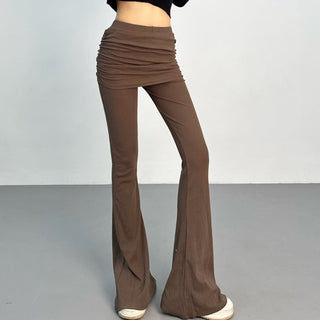 pleated bell-bottoms