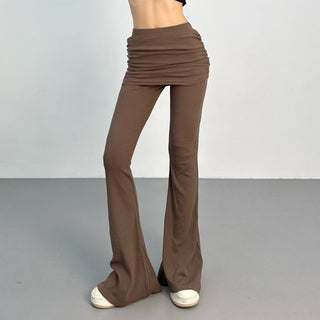 pleated bell-bottoms
