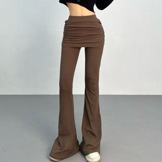 pleated bell-bottoms