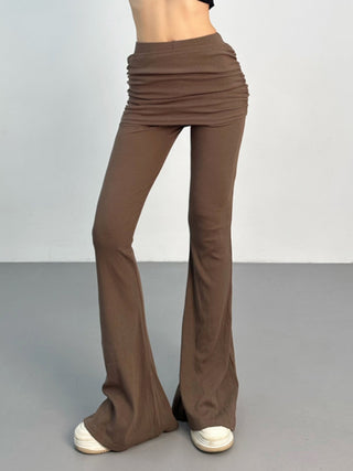 pleated bell-bottoms