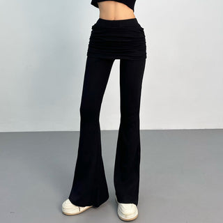 pleated bell-bottoms