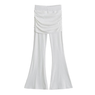 pleated bell-bottoms